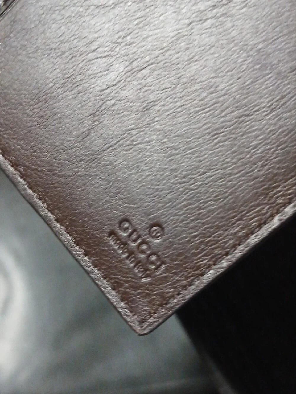 Gucci Embossed Long Leather Wallet - Brown